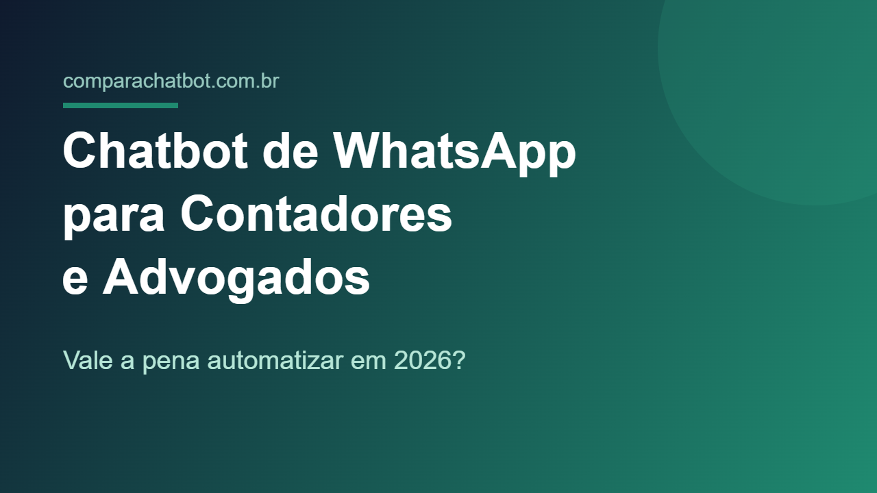 Chatbot de WhatsApp para Contadores e Advogados: Vale a Pena Automatizar em 2026?