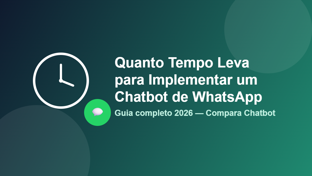 Quanto Tempo Leva para Implementar um Chatbot de WhatsApp no Seu Negócio em 2026