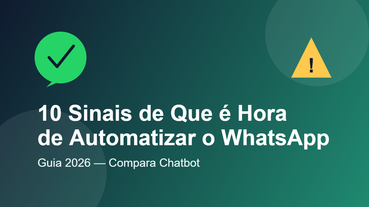 10 Sinais de que Seu Negócio Precisa Automatizar o Atendimento no WhatsApp em 2026