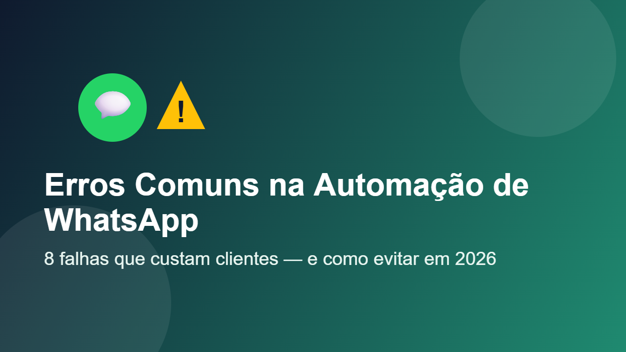 erros automação whatsapp